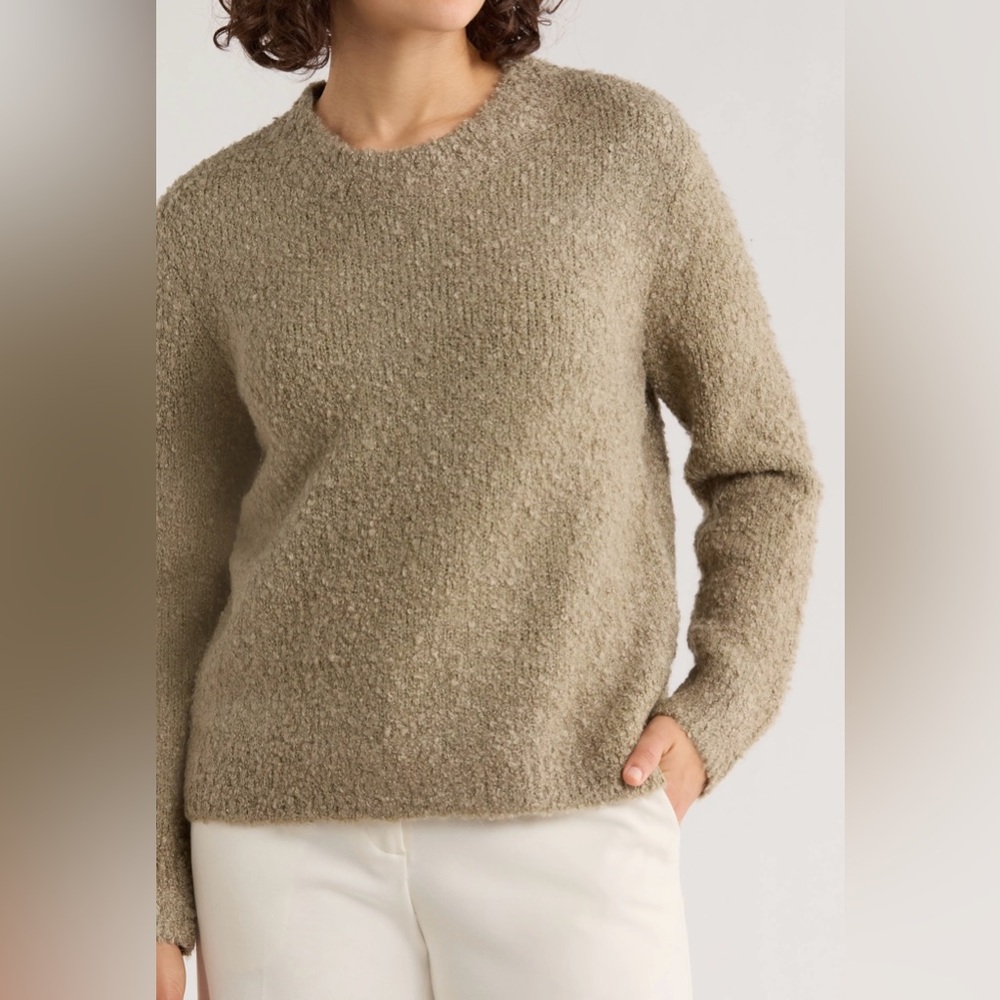 Elie Tahari | Nordstrom | Moss Green Boucle Sweater | Size Large